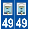 49 Saint-Clément-des-Levées logo autocollant plaque stickers ville