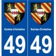 49 Sainte-Christine blason autocollant plaque stickers ville