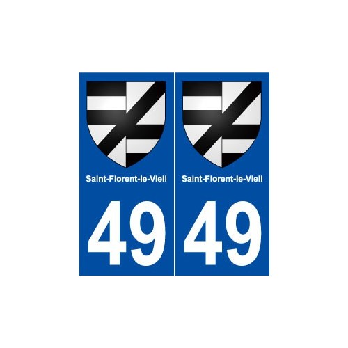49 Saint-Florent-le-Vieil blason autocollant plaque stickers ville