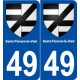 49 Saint-Florent-le-Vieil blason autocollant plaque stickers ville