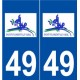 49 Saint-Florent-le-Vieil logo autocollant plaque stickers ville