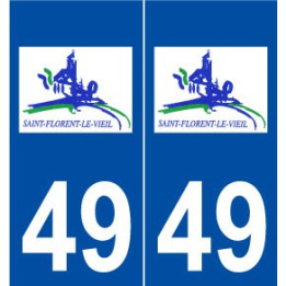 49 Saint-Florent-le-Vieil logo autocollant plaque stickers ville