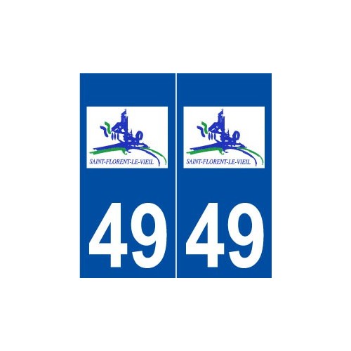 49 Saint-Florent-le-Vieil logo autocollant plaque stickers ville