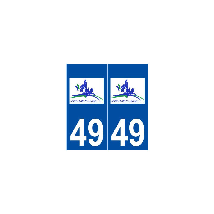 49 Saint-Florent-le-Vieil logo autocollant plaque stickers ville