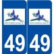 49 Saint-Florent-le-Vieil logo autocollant plaque stickers ville