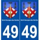 49 Saint-Georges-des-Gardes blason autocollant plaque stickers ville