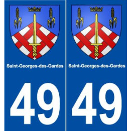 49 Saint-Georges-des-Gardes blason autocollant plaque stickers ville
