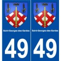 49 Saint-Georges-des-Gardes blason autocollant plaque stickers ville