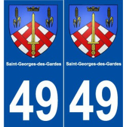 49 Saint-Georges-des-Gardes blason autocollant plaque stickers ville