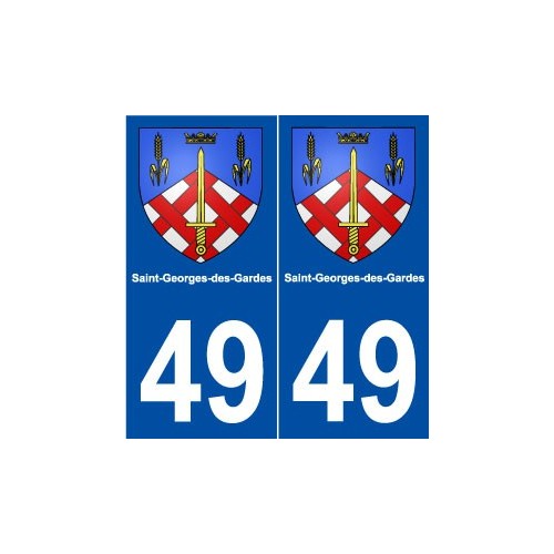 49 Saint-Georges-des-Gardes blason autocollant plaque stickers ville