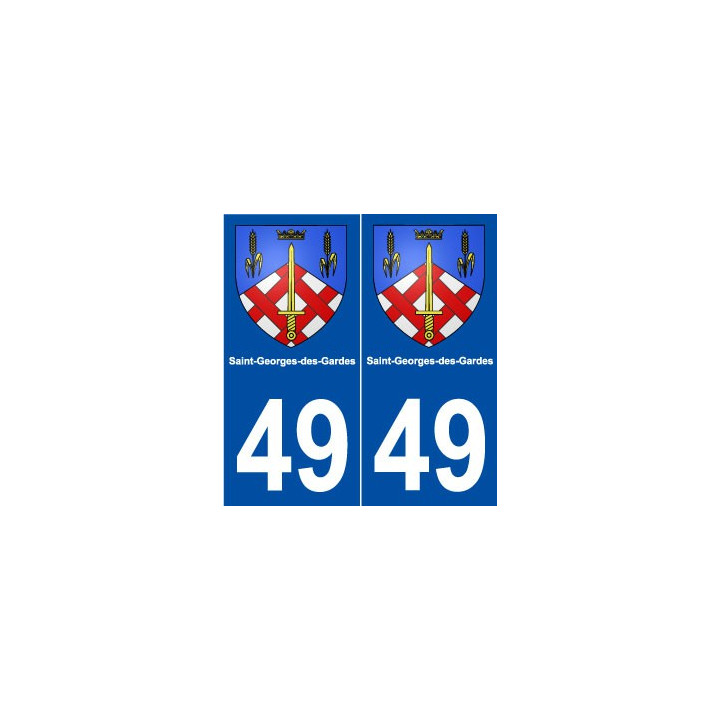 49 Saint-Georges-des-Gardes blason autocollant plaque stickers ville