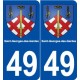 49 Saint-Georges-des-Gardes blason autocollant plaque stickers ville