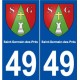 49 Saint-Germain-des-Prés blason autocollant plaque stickers ville