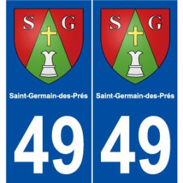 49 Saint-Germain-des-Prés blason autocollant plaque stickers ville