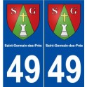 49 Saint-Germain-des-Prés blason autocollant plaque stickers ville