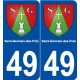 49 Saint-Germain-des-Prés blason autocollant plaque stickers ville