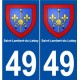 49 Saint-Lambert-du-Lattay blason autocollant plaque stickers ville