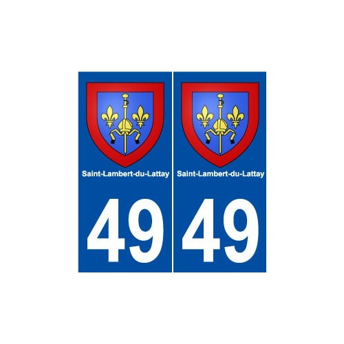 49 Saint-Lambert-du-Lattay blason autocollant plaque stickers ville
