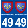 49 Saint-Lambert-du-Lattay blason autocollant plaque stickers ville