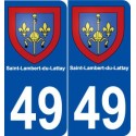 49 Saint-Lambert-du-Lattay blason autocollant plaque stickers ville