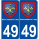 49 Saint-Lambert-du-Lattay blason autocollant plaque stickers ville