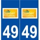 49 Saint-Lambert-du-Lattay logo autocollant plaque stickers ville