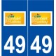 49 Saint-Lambert-du-Lattay logo autocollant plaque stickers ville