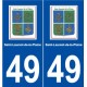 49 Saint-Laurent-de-la-Plaine logo autocollant plaque stickers ville