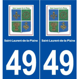 49 Saint-Laurent-de-la-Plaine logo autocollant plaque stickers ville