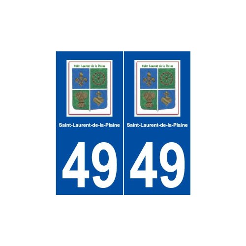 49 Saint-Laurent-de-la-Plaine logo autocollant plaque stickers ville