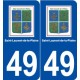 49 Saint-Laurent-de-la-Plaine logo autocollant plaque stickers ville