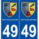 49 Saint-Laurent-des-Autels blason autocollant plaque stickers ville