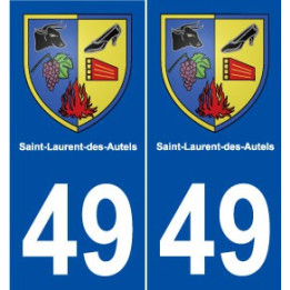 49 Saint-Laurent-des-Autels blason autocollant plaque stickers ville