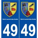 49 Saint-Laurent-des-Autels blason autocollant plaque stickers ville