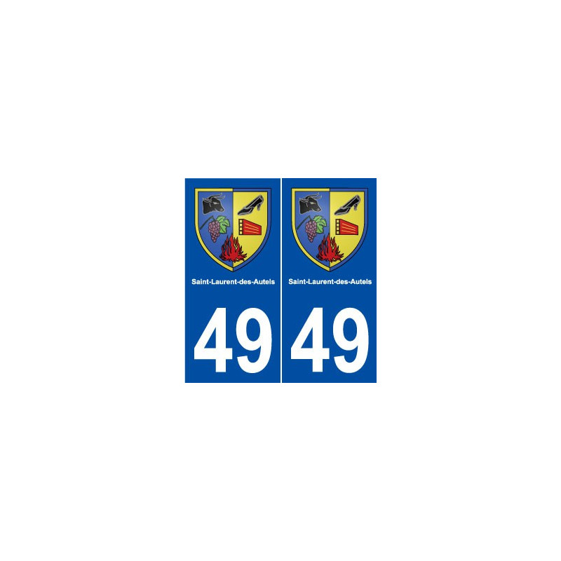 49 Saint-Laurent-des-Autels blason autocollant plaque stickers ville