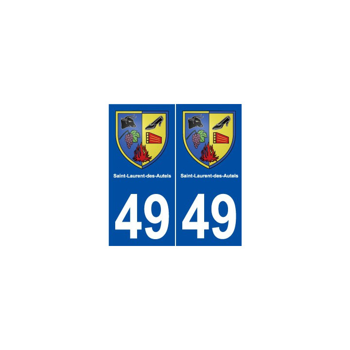49 Saint-Laurent-des-Autels blason autocollant plaque stickers ville