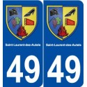 49 Saint-Laurent-des-Autels blason autocollant plaque stickers ville