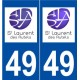 49 Saint-Laurent-des-Autels logo autocollant plaque stickers ville