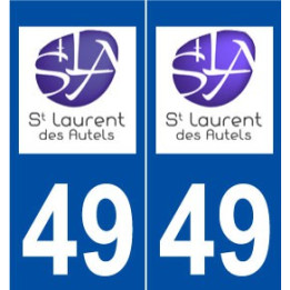 49 Saint-Laurent-des-Autels logo autocollant plaque stickers ville