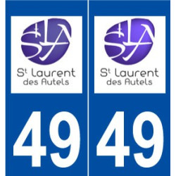 49 Saint-Laurent-des-Autels logo autocollant plaque stickers ville