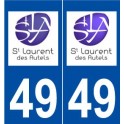 49 Saint-Laurent-des-Autels logo autocollant plaque stickers ville
