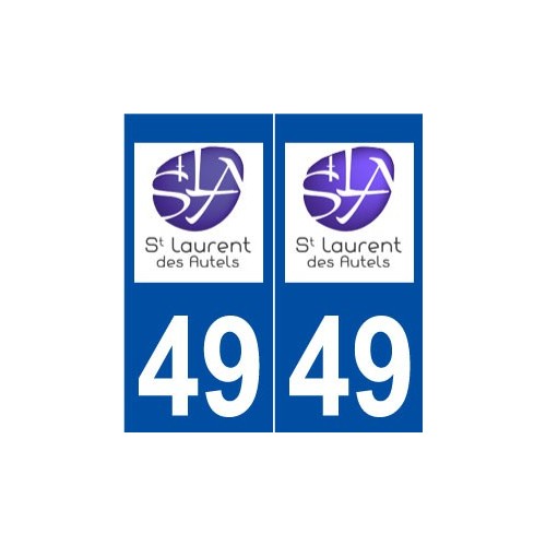 49 Saint-Laurent-des-Autels logo autocollant plaque stickers ville