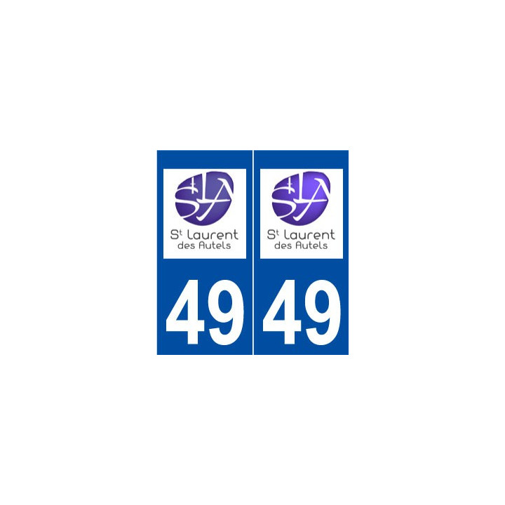 49 Saint-Laurent-des-Autels logo autocollant plaque stickers ville