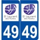 49 Saint-Laurent-des-Autels logo autocollant plaque stickers ville