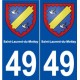 49 Saint-Laurent-du-Mottay blason autocollant plaque stickers ville
