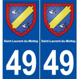 49 Saint-Laurent-du-Mottay blason autocollant plaque stickers ville