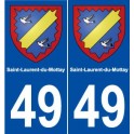 49 Saint-Laurent-du-Mottay blason autocollant plaque stickers ville