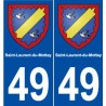 49 Saint-Laurent-du-Mottay blason autocollant plaque stickers ville