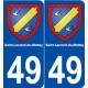 49 Saint-Laurent-du-Mottay blason autocollant plaque stickers ville
