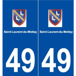 49 Saint-Laurent-du-Mottay logo autocollant plaque stickers ville